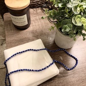 Blue and White Porcelain Necklace, long